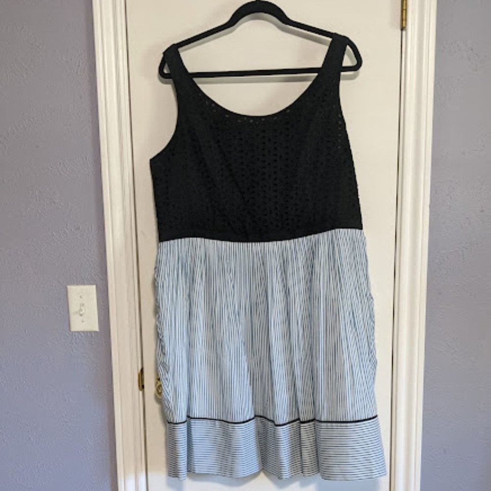 LOFT Black Eyelet Sundress - NWT